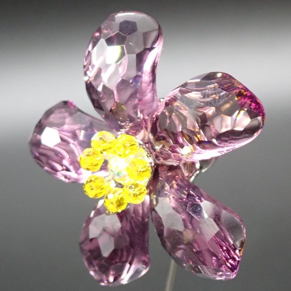 Swarovski Vintage Amethyst Pink/Purple Flower w/stand/Box. - Picture 8 of 8